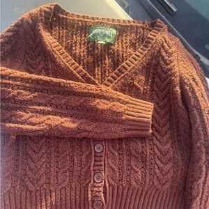 American Eagle Chocolate Knit Cardigan